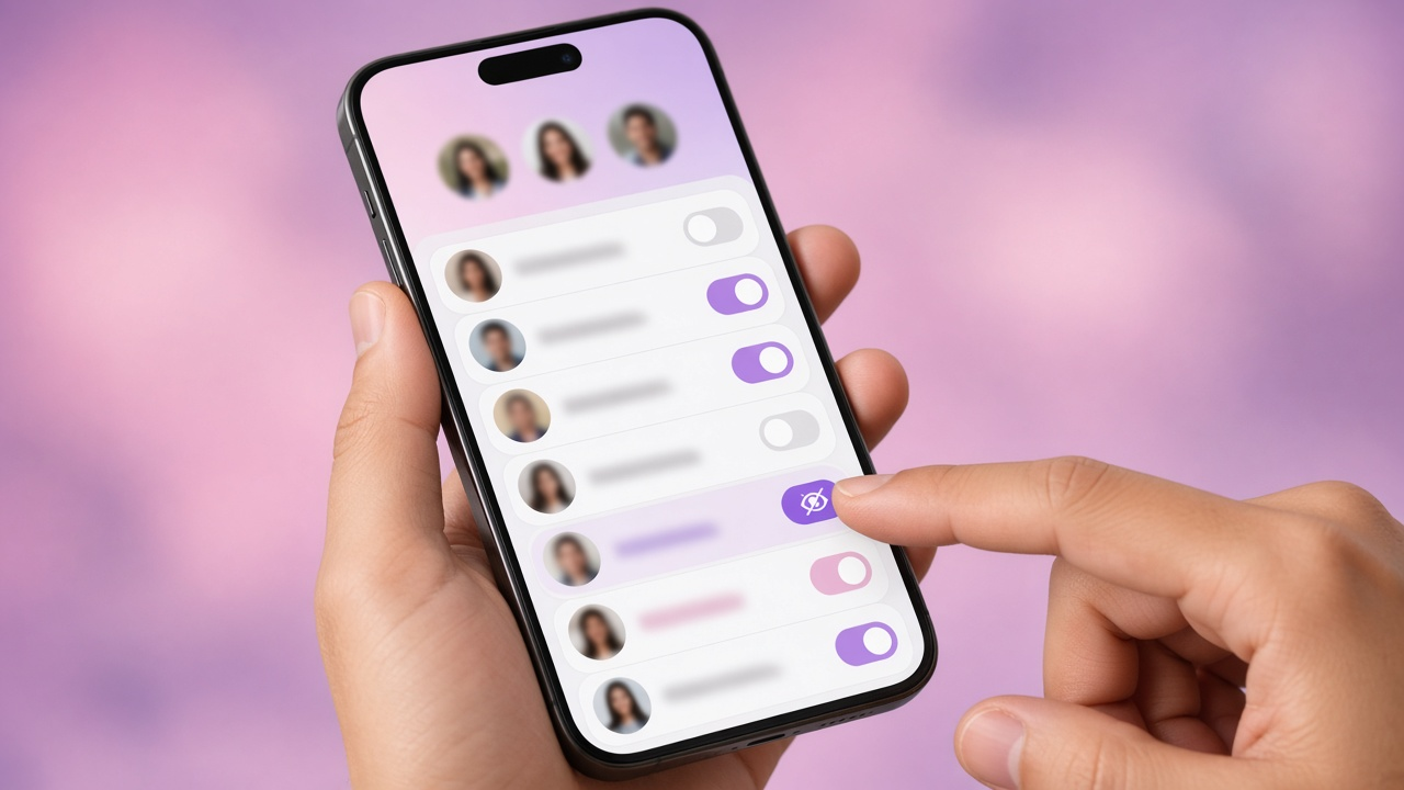 Instagram privacy controls displayed on a smartphone